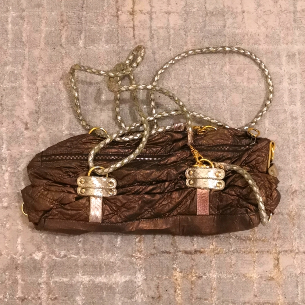 Metallic look purse